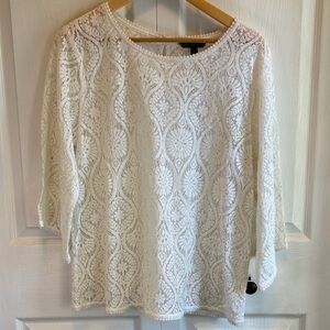 Banana Republic Cream Lace Blouse